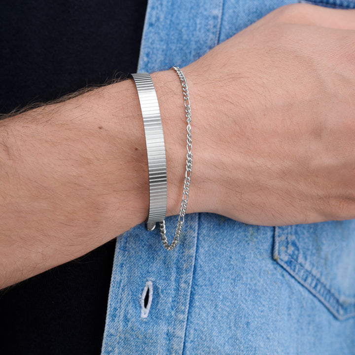 Hugo - Bracciale a catena in acciaio inox