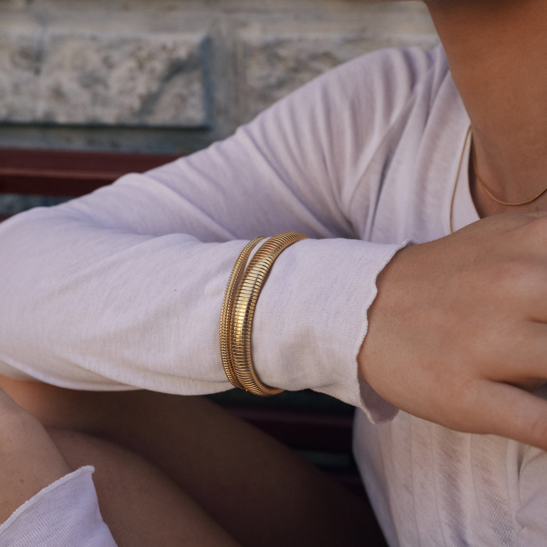 Limei - Bracciale Rigido Elasticizzato in Acciaio Inossidabile