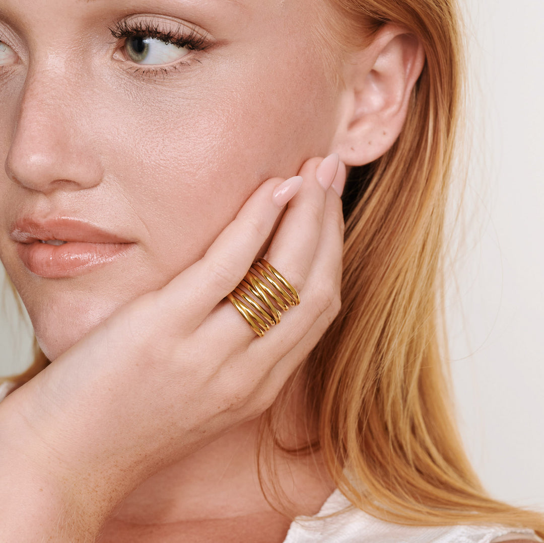 Kylie - Anello Multistrato Acciaio Inossidabile