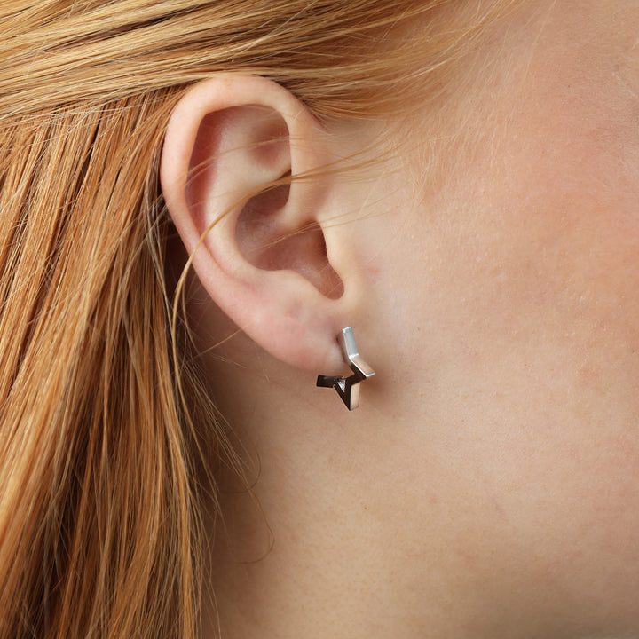 Vilda - Orecchini a cerchio a stella in acciaio inossidabile