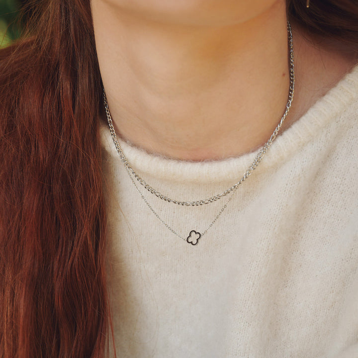 Tui - Collana Quadrifoglio Acciaio Inossidabile