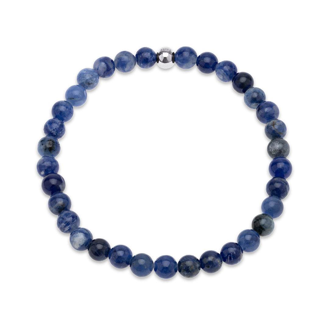 Erika - Bracciale con Perline di Pietra in Acciaio Inossidabile