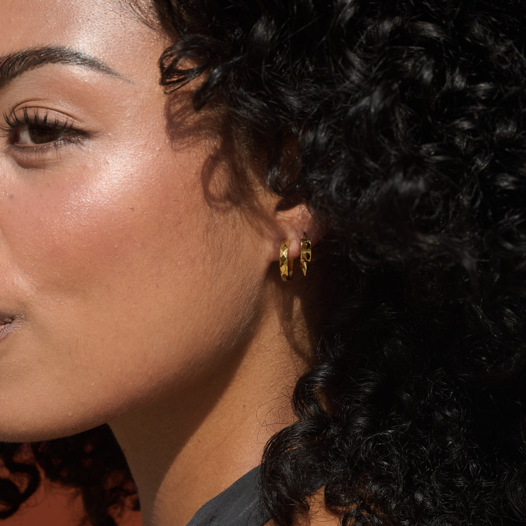 Elda - Spike Hoop Earrings Stainless Steel