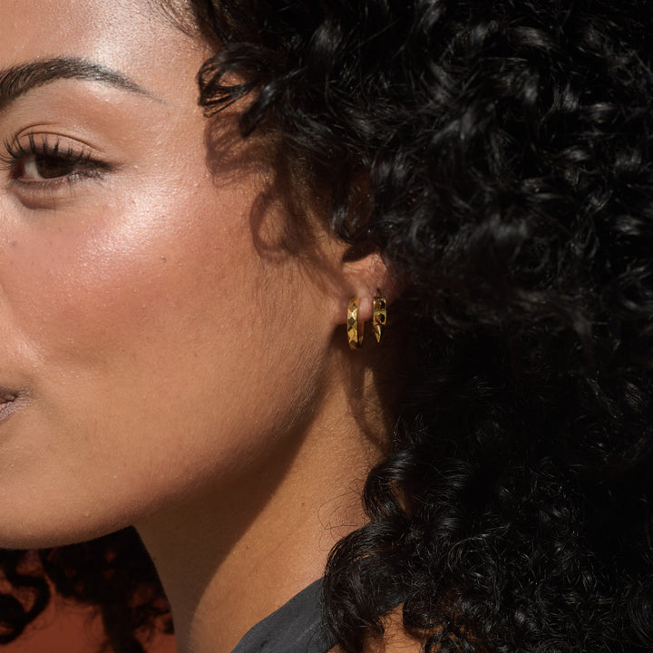 Elda - Spike Hoop Earrings Stainless Steel