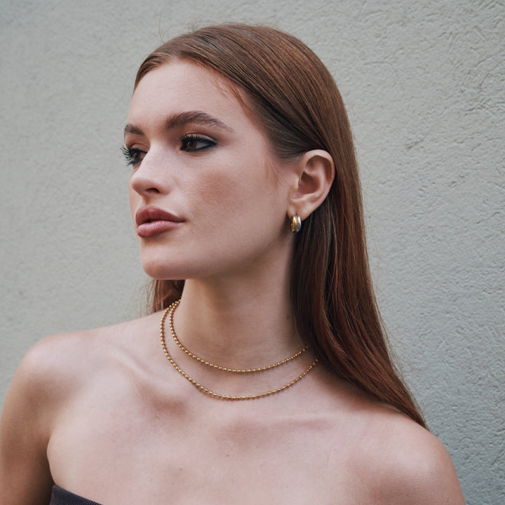 Vendela - Orecchini a perno doppi in acciaio inossidabile