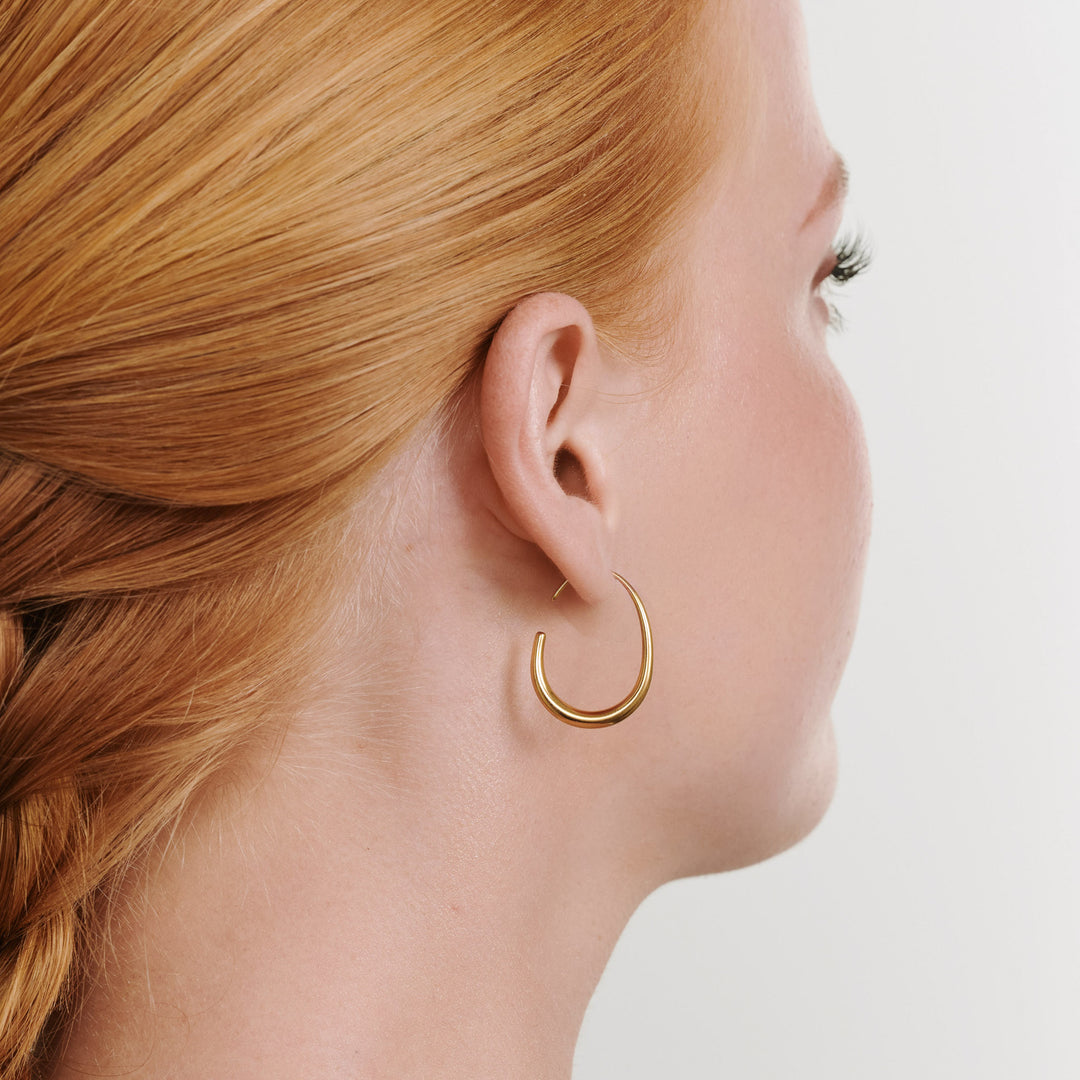 Vilhelmina - Orecchini a cerchio regolabili in acciaio inox