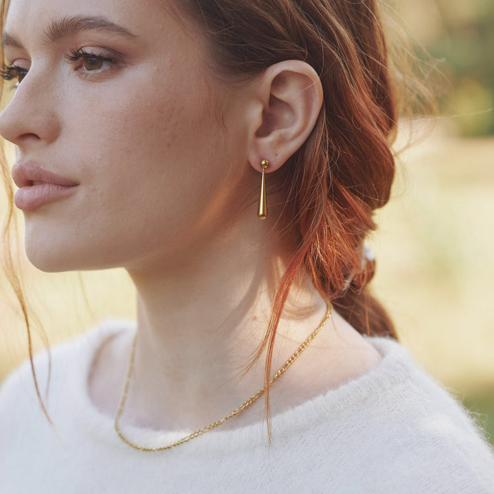 Alida - Drop Stud Earrings Stainless Steel