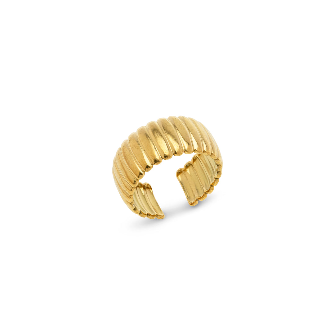 Nova - Anello Righe Acciaio Inossidabile