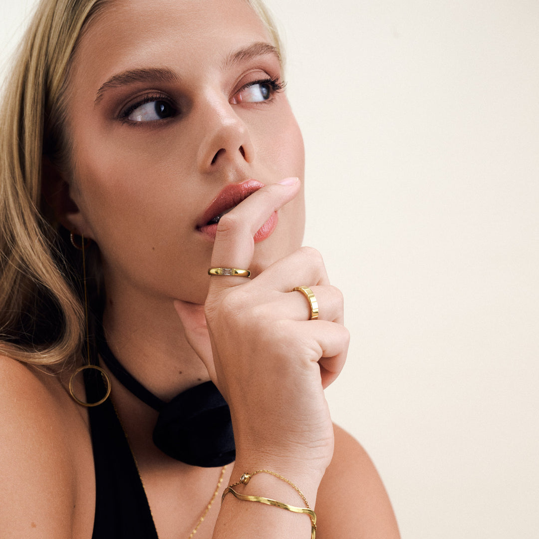 Isobel - Crystal Ring Stainless Steel