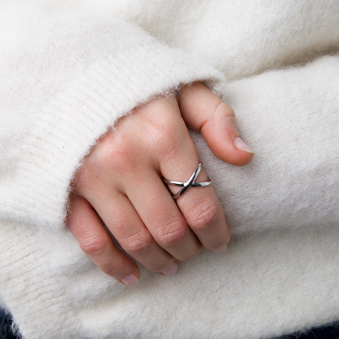 Mona - Anello Astratto Acciaio Inossidabile