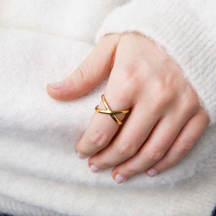 Mona - Anello Astratto Acciaio Inossidabile