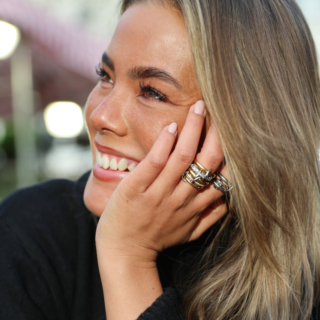 Kristina - Anello Impilato Lusso in Acciaio Inossidabile