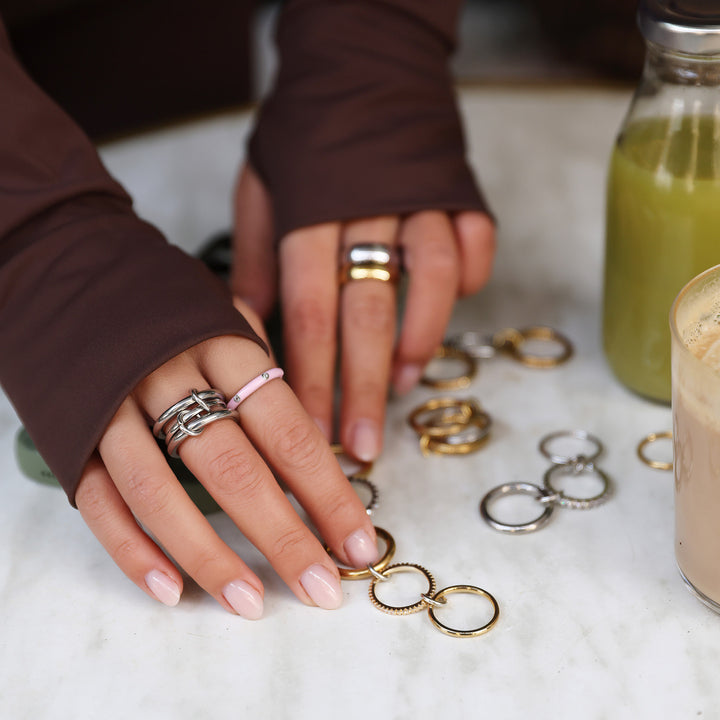 Irene - Anello Impilato Elegante in Acciaio Inossidabile