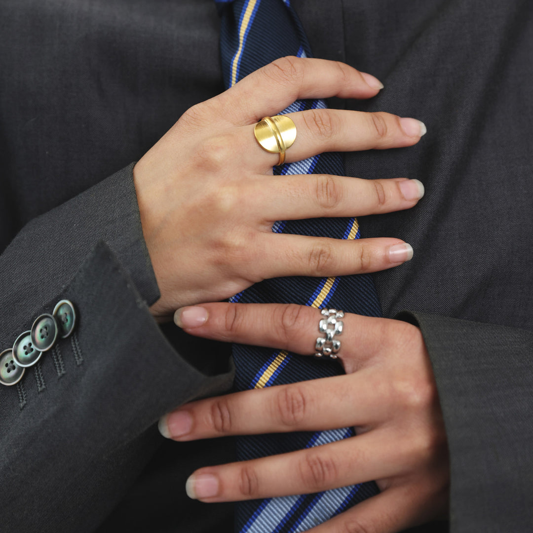 Elira - Anello Chunky in Acciaio Inossidabile