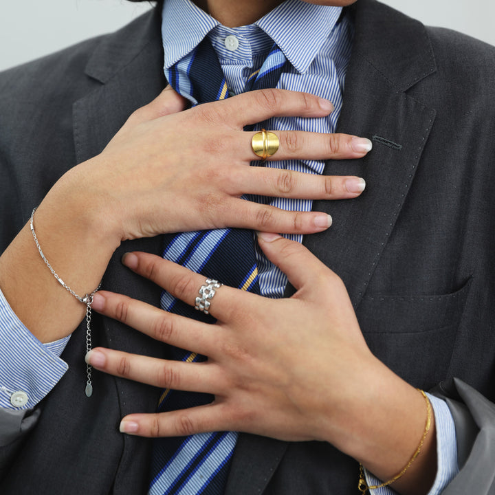 Elira - Anello Chunky in Acciaio Inossidabile