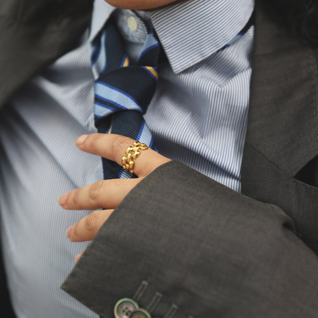 Elira - Anello Chunky in Acciaio Inossidabile