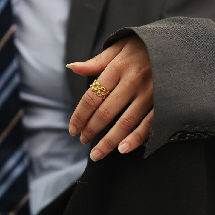 Elira - Anello Chunky in Acciaio Inossidabile