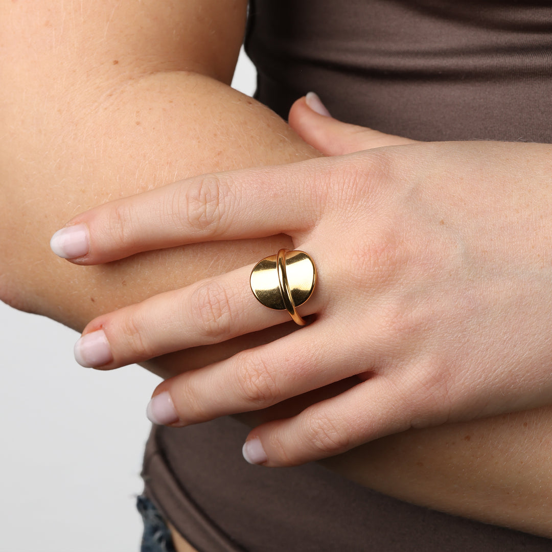 Jiselle - Anello Statement in Acciaio Inossidabile