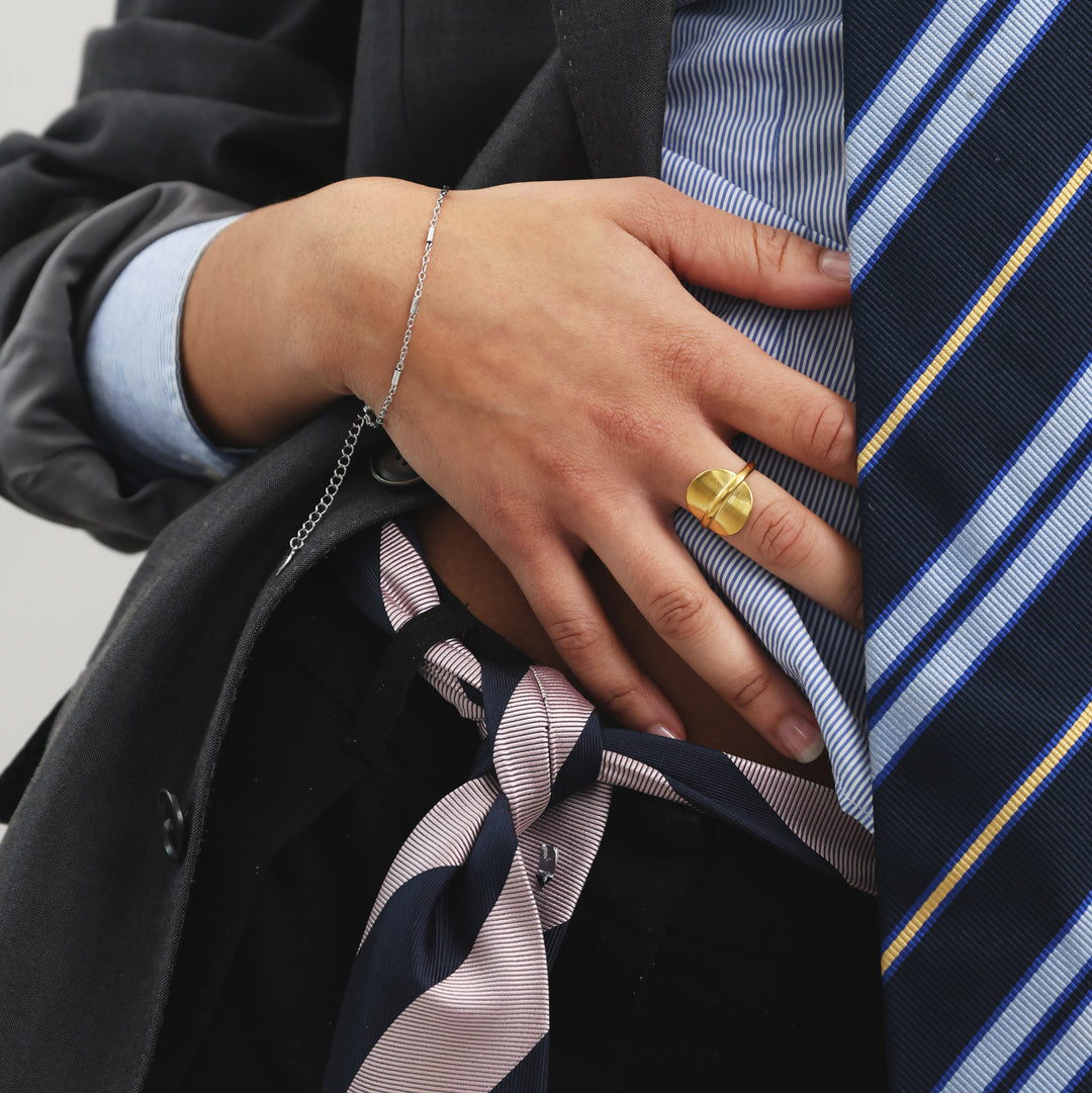 Jiselle - Anello Statement in Acciaio Inossidabile