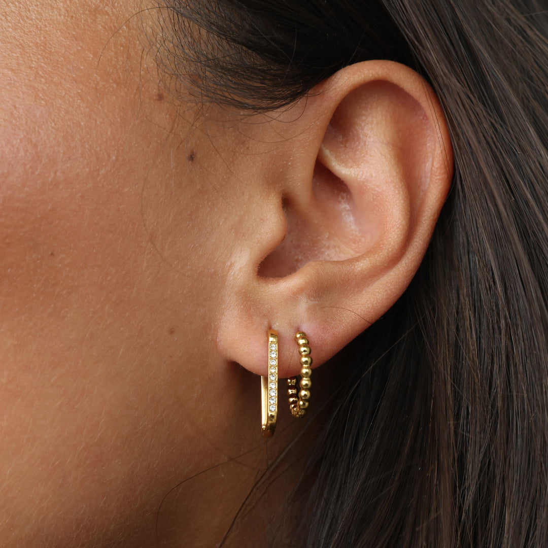 Hildur - Bubble Hoop Earrings Stainless Steel