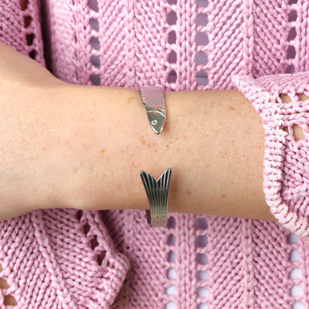 Erle - Bracciale rigido per pesce in acciaio inox