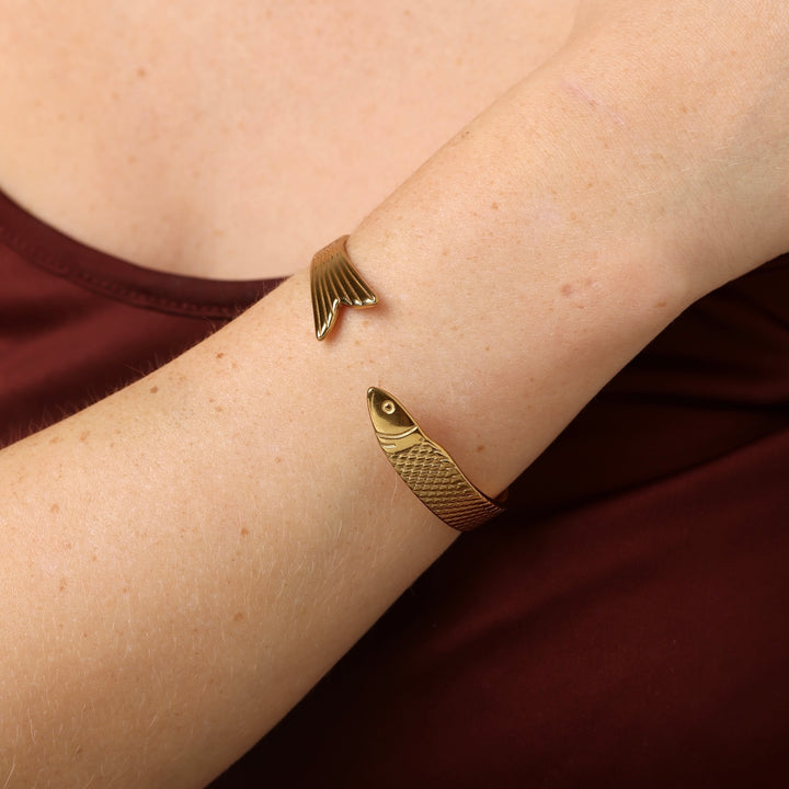 Erle - Bracciale rigido per pesce in acciaio inox