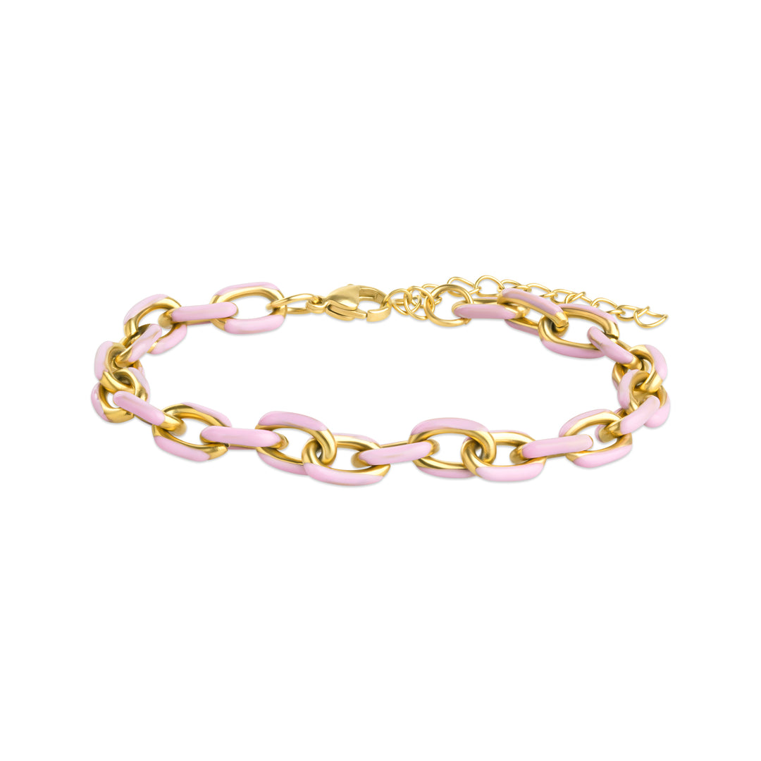 Ines - Bracciale Colorato a Maglie in Acciaio Inossidabile