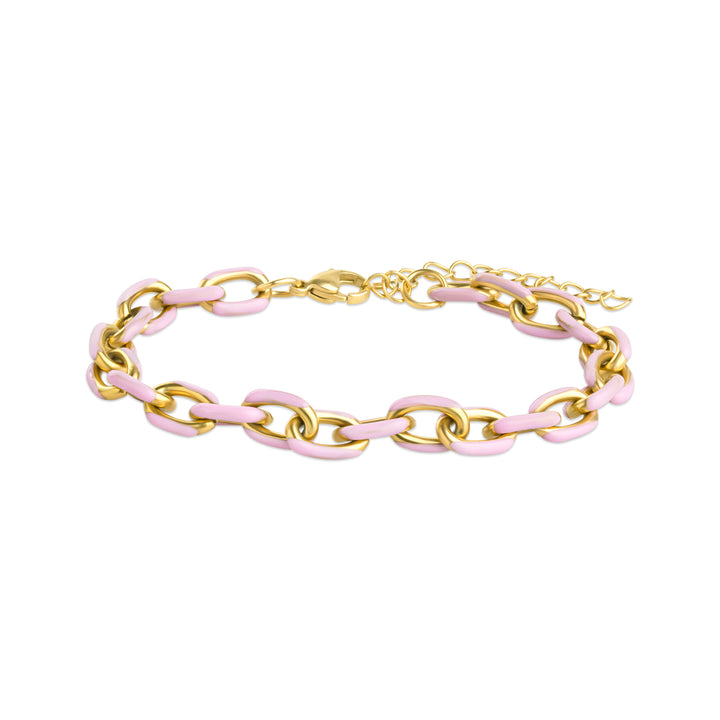 Ines - Bracciale Colorato a Maglie in Acciaio Inossidabile