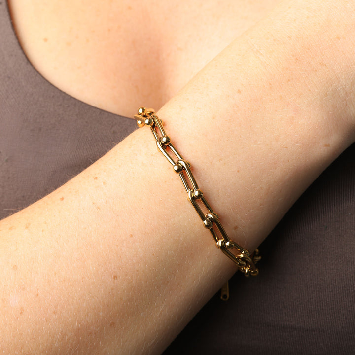 Betty - Bracciale a catena con fermaglio in acciaio inox