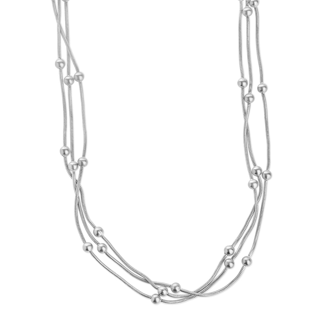 Oda - Collana a più fili di perline in acciaio inossidabile