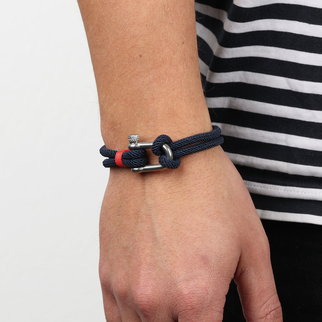 Adam - Bracciale in corda acciaio inossidabile