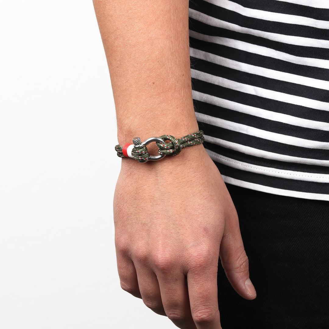 Adam - Bracciale in corda acciaio inossidabile
