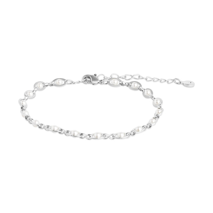 Nanna - Pearl Chain Bracelet Stainless Steel