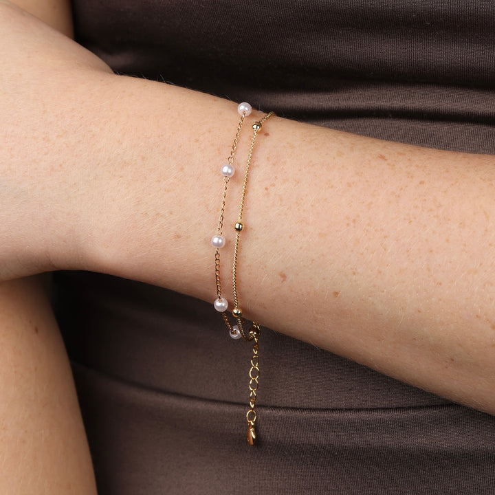 Lo - Bracciale a catena stratificata in acciaio inox