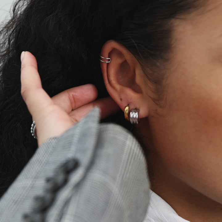 Adela - Sleek Hoop Earrings Stainless Steel