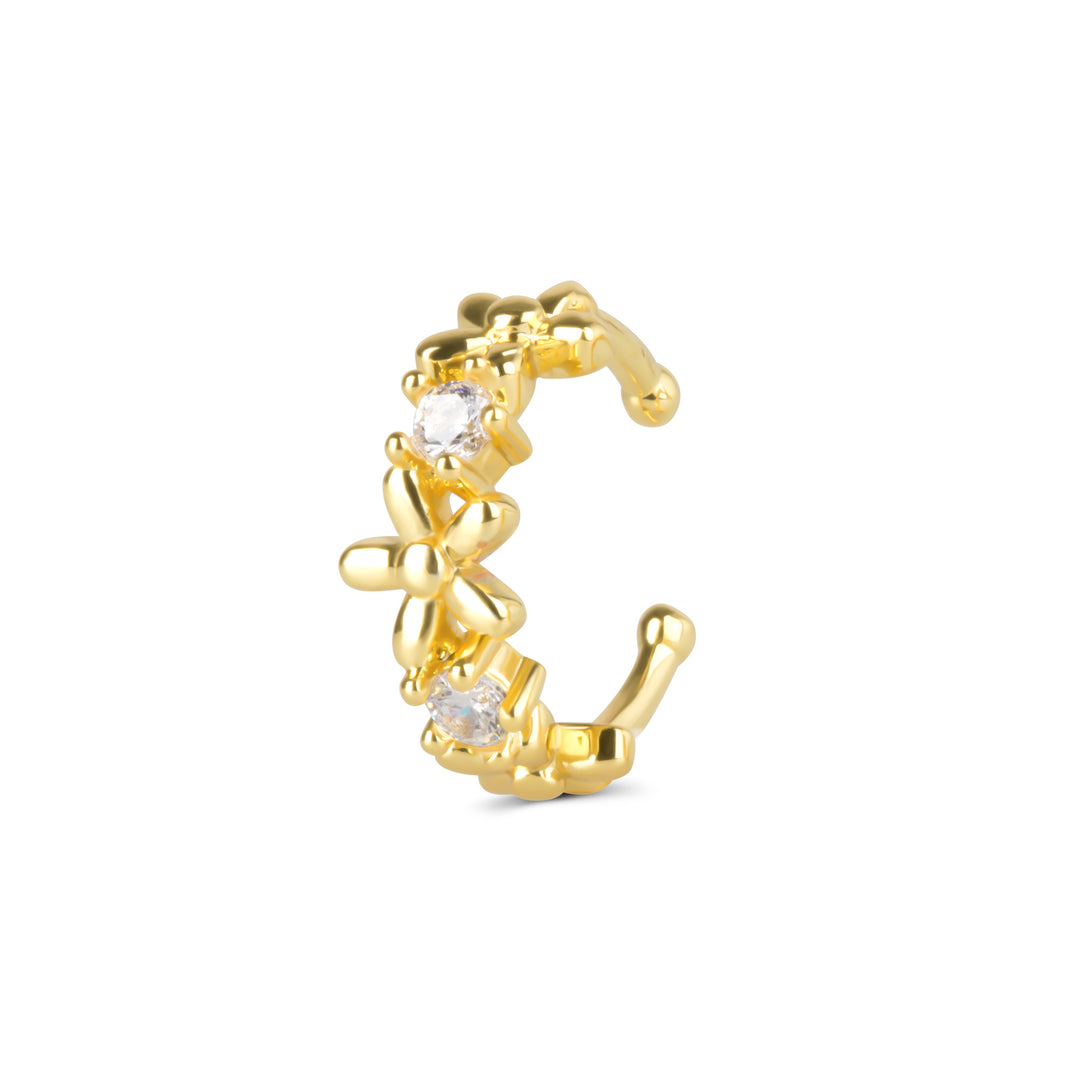Georgie - Ear Cuff a Fiore in Acciaio Inossidabile