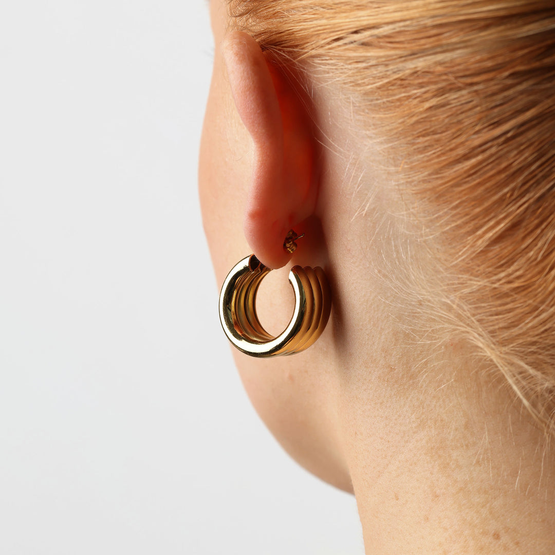 Liv - Orecchini a perno multistrato in acciaio inossidabile