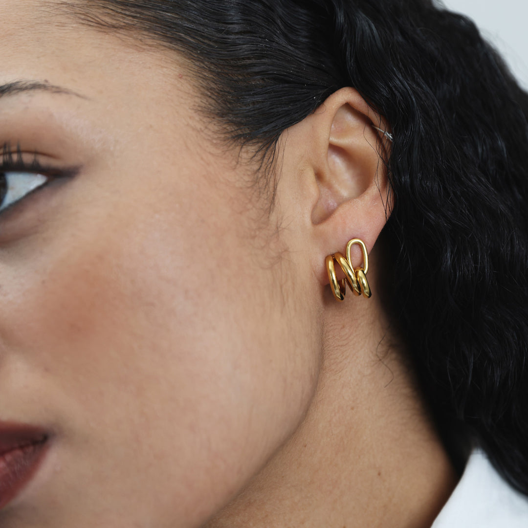 Heylin - Double Hoop Earrings Stainless Steel