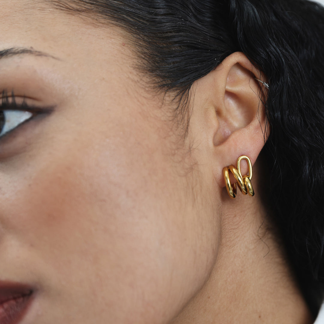 Heylin - Double Hoop Earrings Stainless Steel