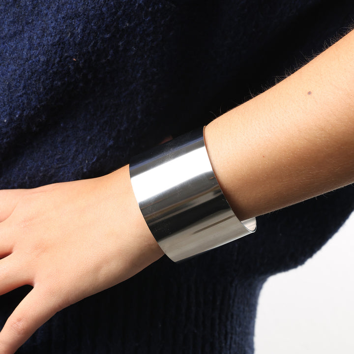 Connie - Bracciale rigido statement in acciaio inox