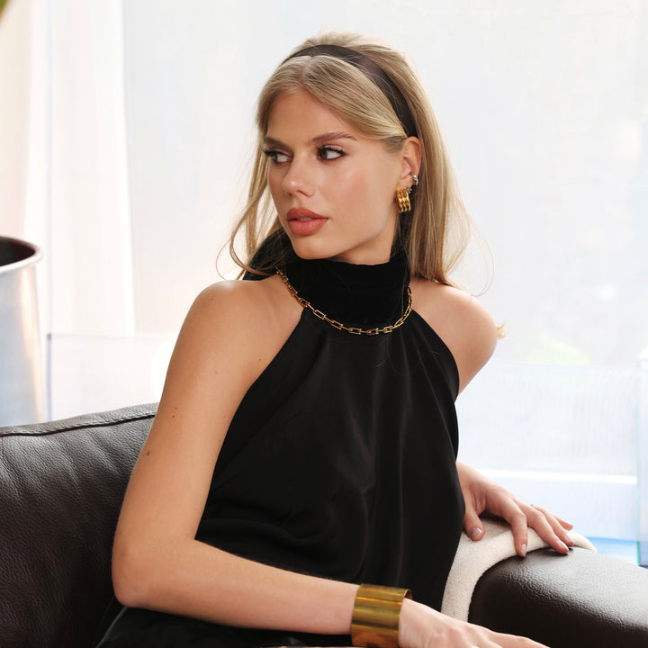 Connie - Bracciale rigido statement in acciaio inox