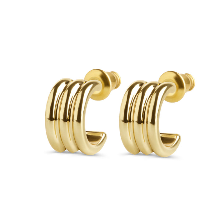 Orecchini a perno multistrato in acciaio inossidabile Gun