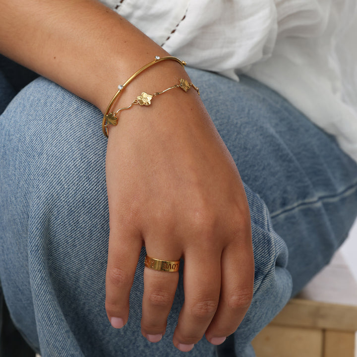 Ylva - Bracciale Rigido in Acciaio Inossidabile