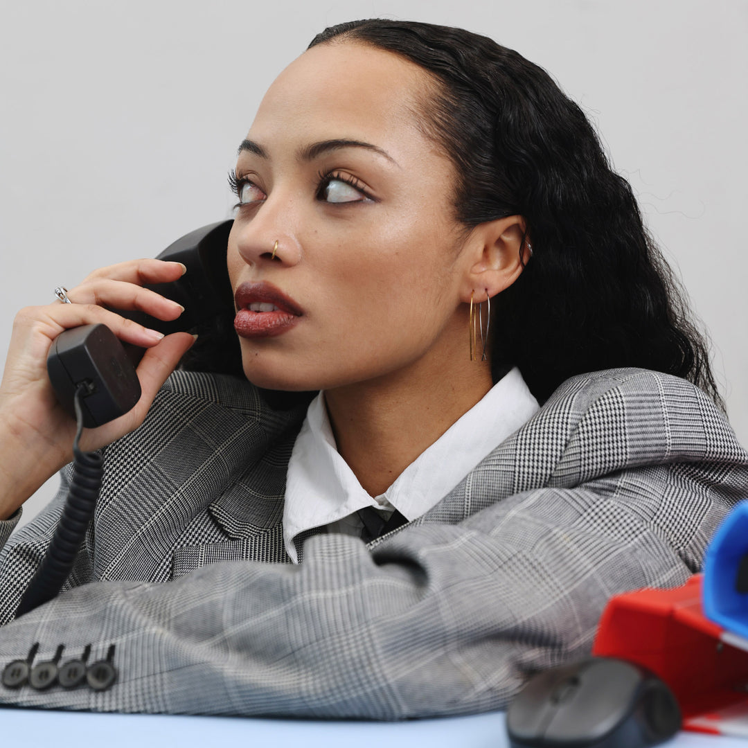 Zephyr - Orecchini a filo in acciaio inossidabile