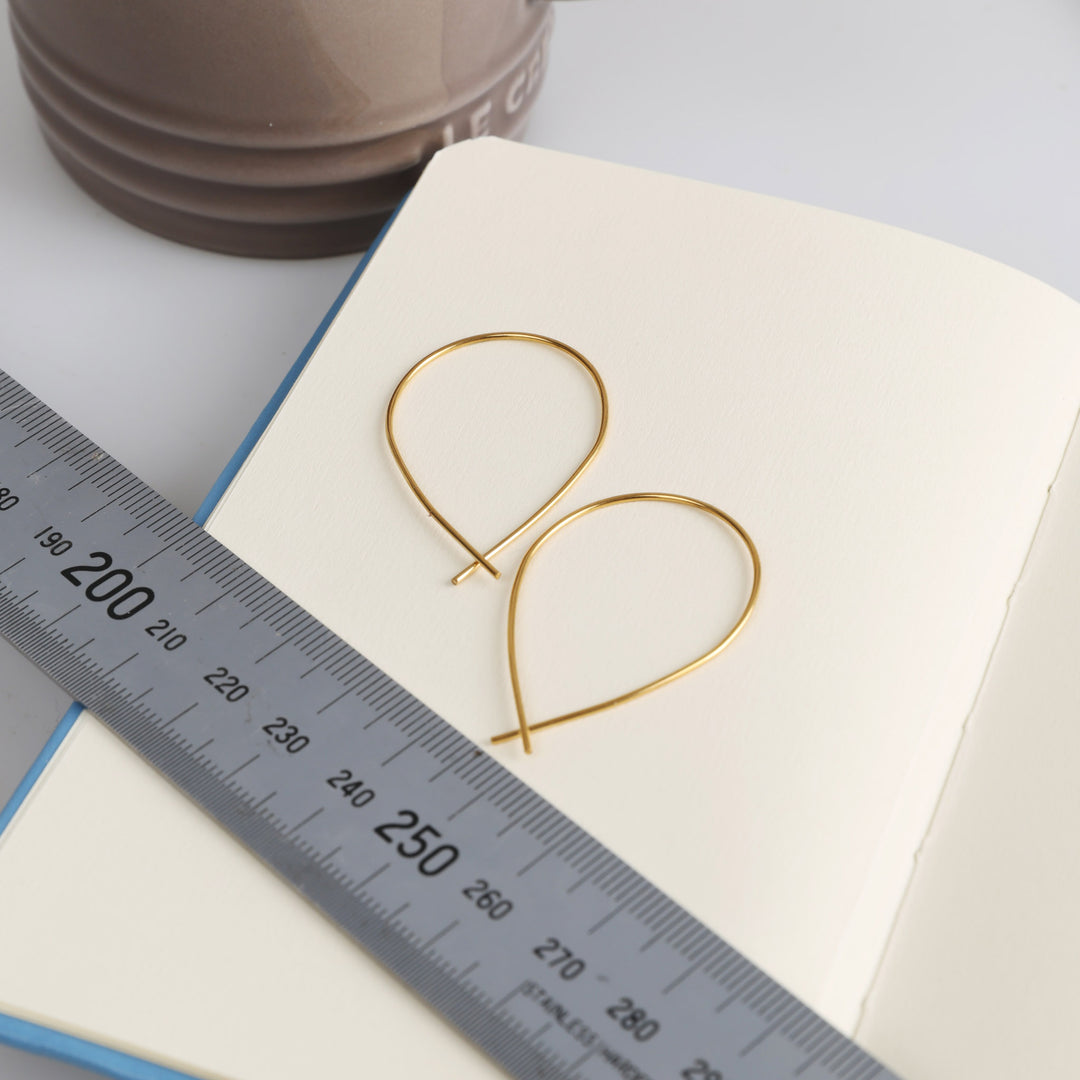 Zephyr - Orecchini a filo in acciaio inossidabile