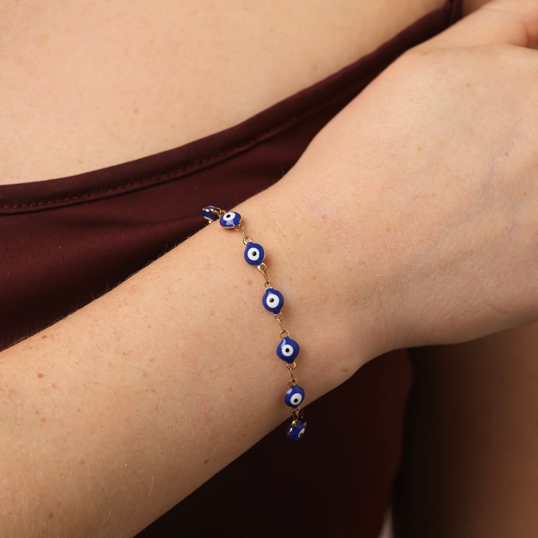 Uma - Bracciale Occhio Maligno Acciaio Inossidabile