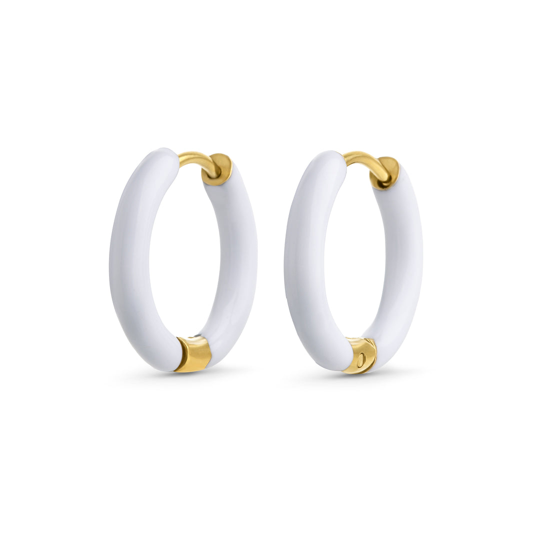 Kaja - Orecchini a cerchio Huggie 17mm Acciaio inossidabile