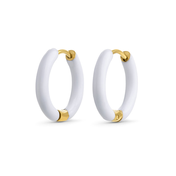 Kaja - Orecchini a cerchio Huggie 17mm Acciaio inossidabile