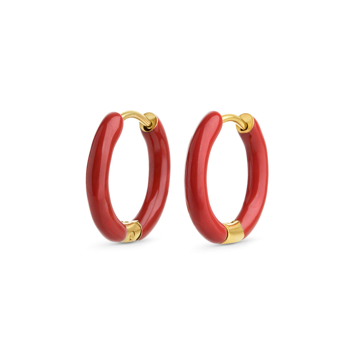 Kaja - Orecchini a cerchio Huggie 17mm Acciaio inossidabile