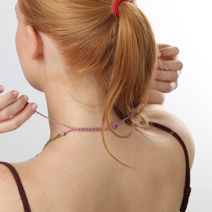 Ara - Collana con Perline a Forma di Pesce in Acciaio Inossidabile